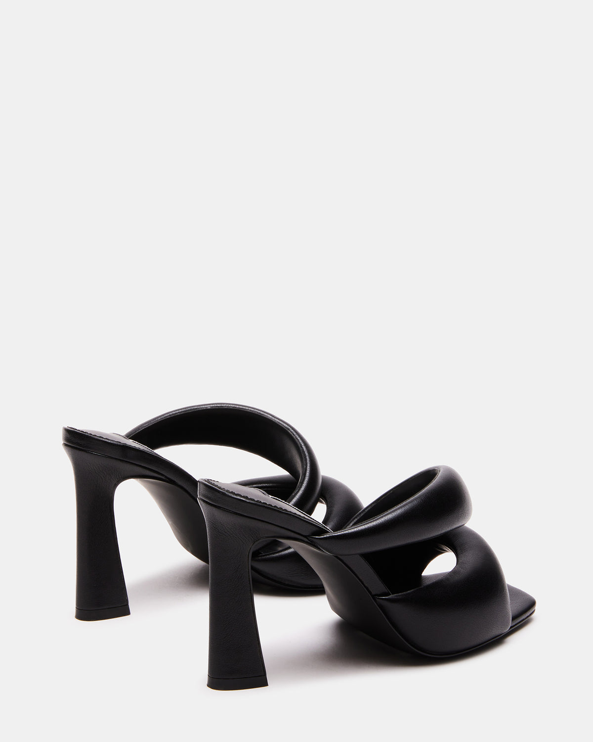 KLOSS Black Tubular Square Toe Mule | Women's Heels | Steve Madden Latest