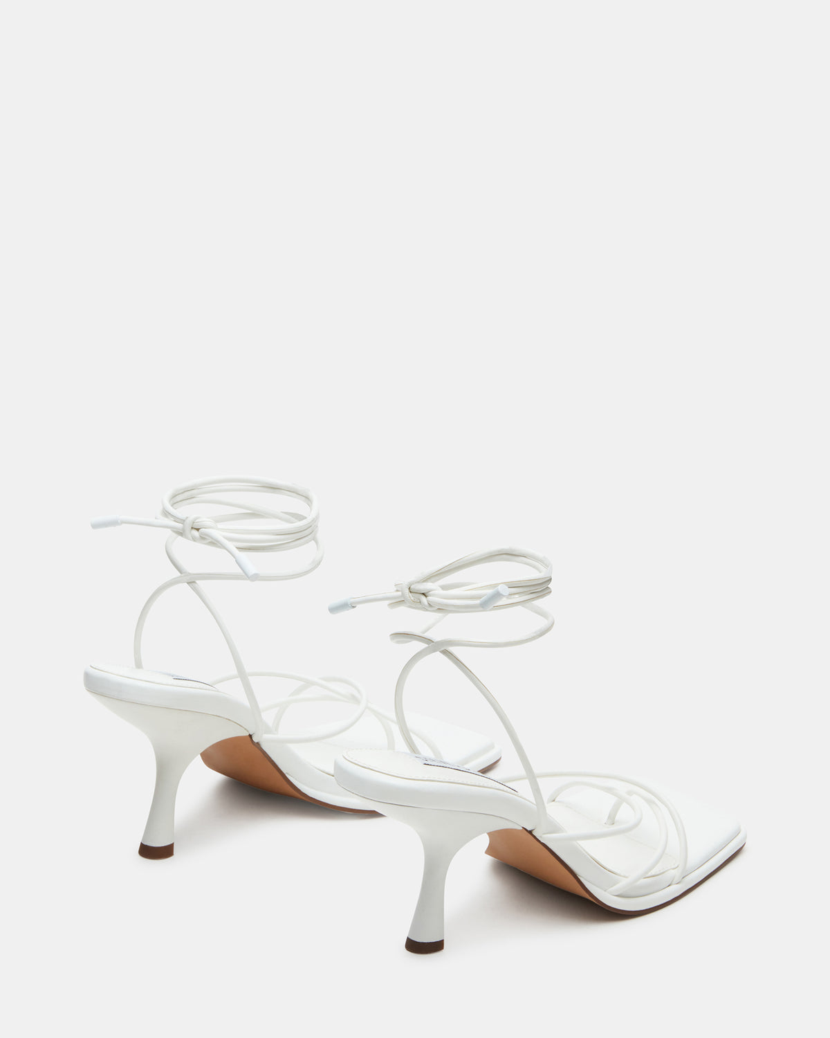 JOLENE White Strappy Lace-Up Heel | Women's Heels | Steve Madden Best Seller