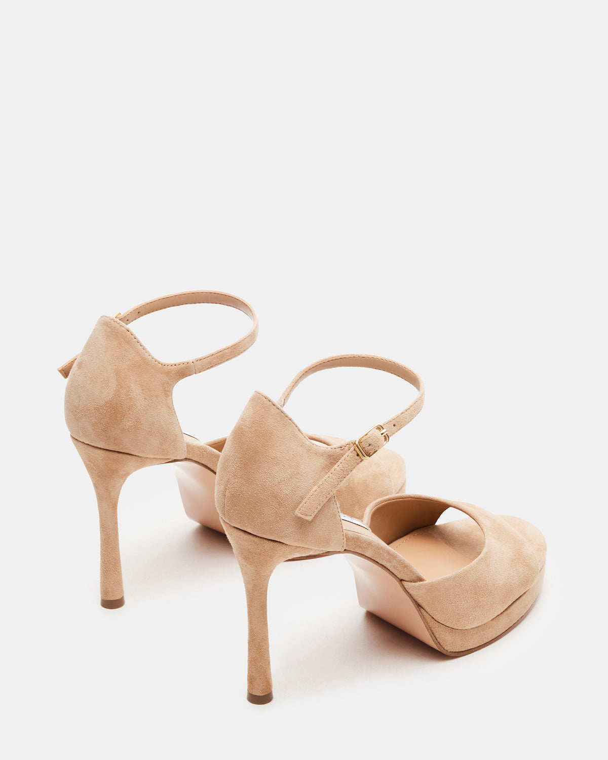 ESTER Tan Suede Strappy Heel | Women's Heels | Steve Madden Quality