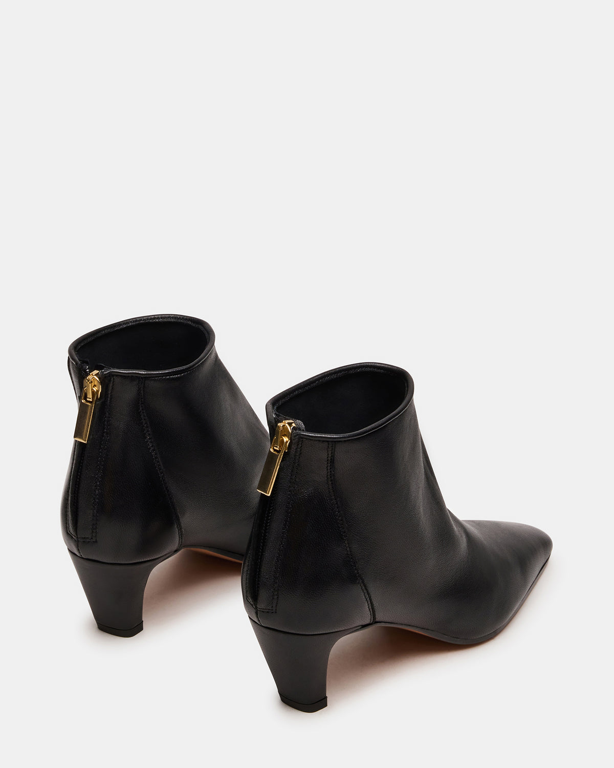 JUNO Black Leather Square-Toe Women's Ankle Boot | Steve Madden Value
