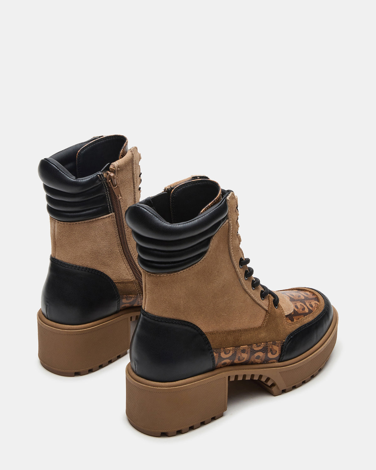HIKER Tan Multi Platform Lug Lace-Up Women's Anke Boot | Steve Madden Best Price