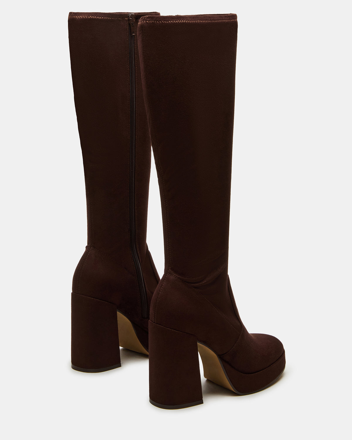TWAIN Brown Knee-High Block Heel Women's Boot | Steve Madden Special Offer