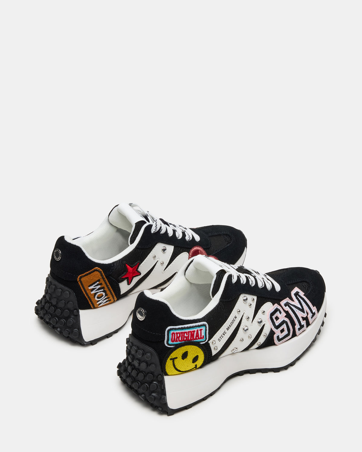 CAMPO Black Multi Patches Lace-Up Women's Sneaker | Steve Madden Deals
