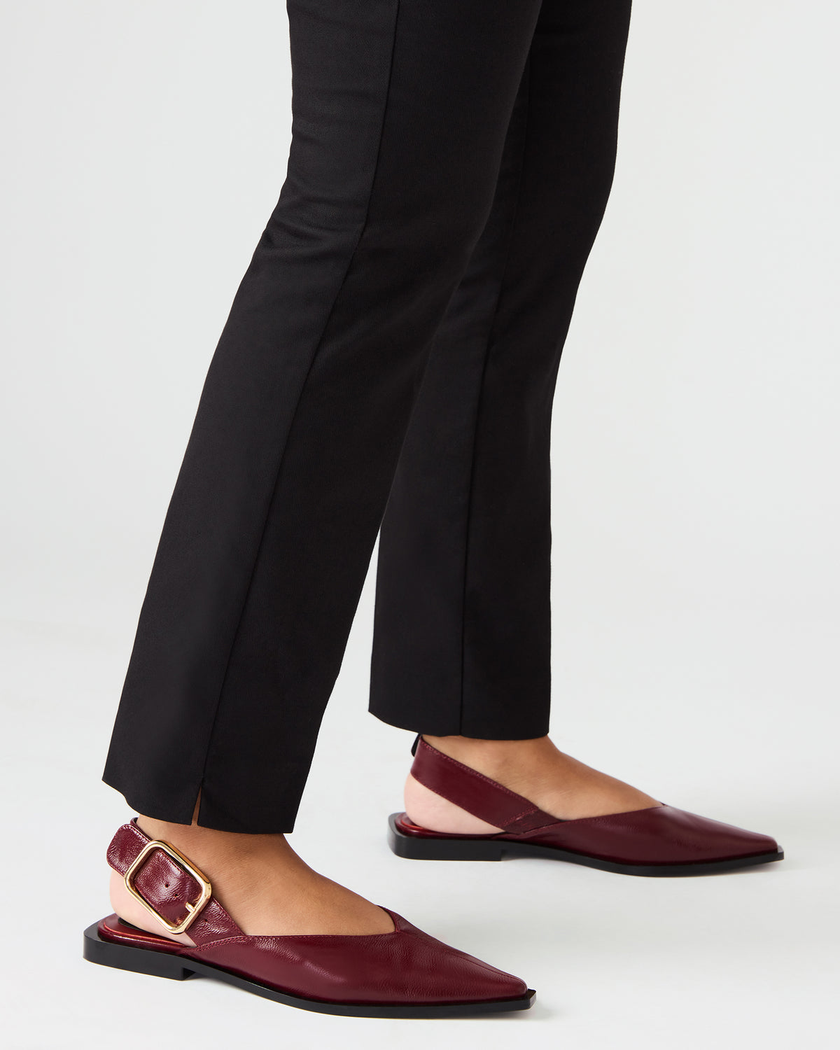 SHAY Denim Fabric Pointed-Toe Slingback Ballet Women's Flat | Steve Madden Sale