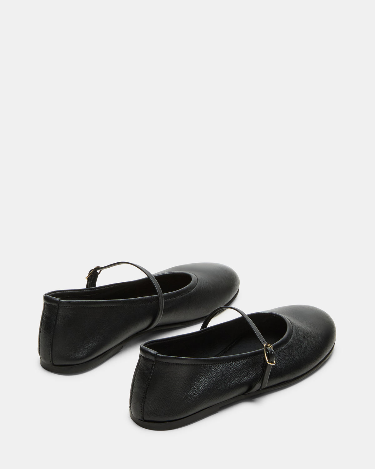 BESETTE Black Leather Mary Jane Ballet Women's Flat | Steve Madden Discount