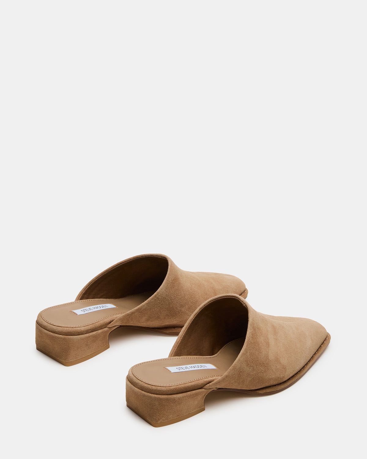 DESSA Taupe Suede Square-Toe Mule Women's Flat | Steve Madden Exclusive