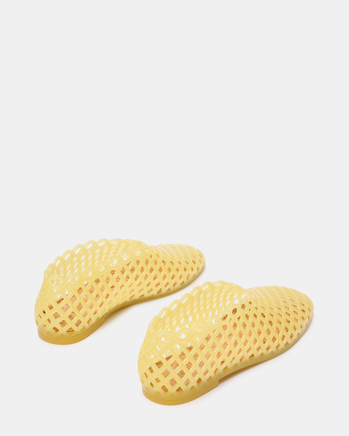 GROVE Butter Yellow Square-Toe Jelly Women's Flat | Steve Madden Trending