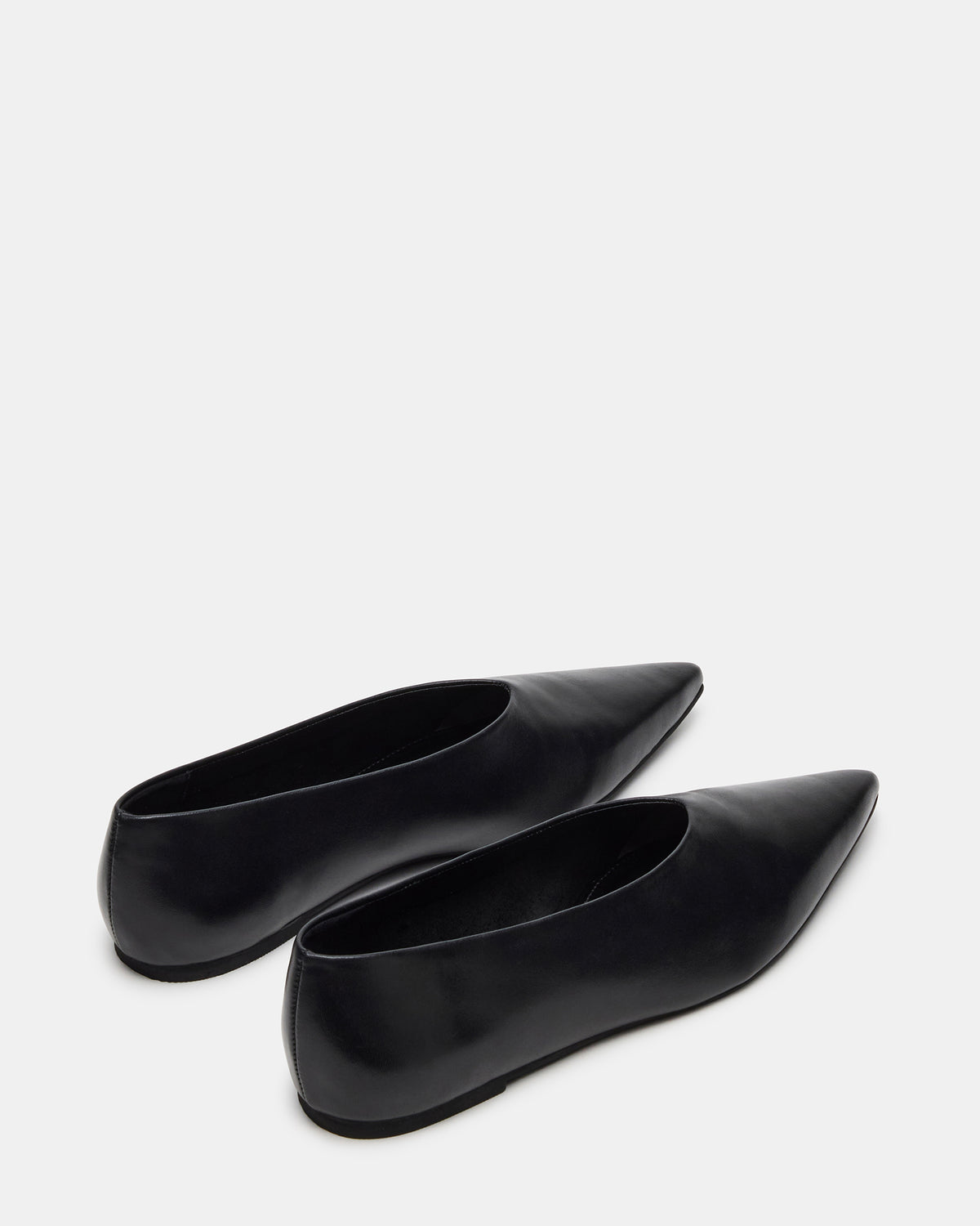 FLOYD Black Leather Pointed-Toe Ballet Women's Flat | Steve Madden Latest