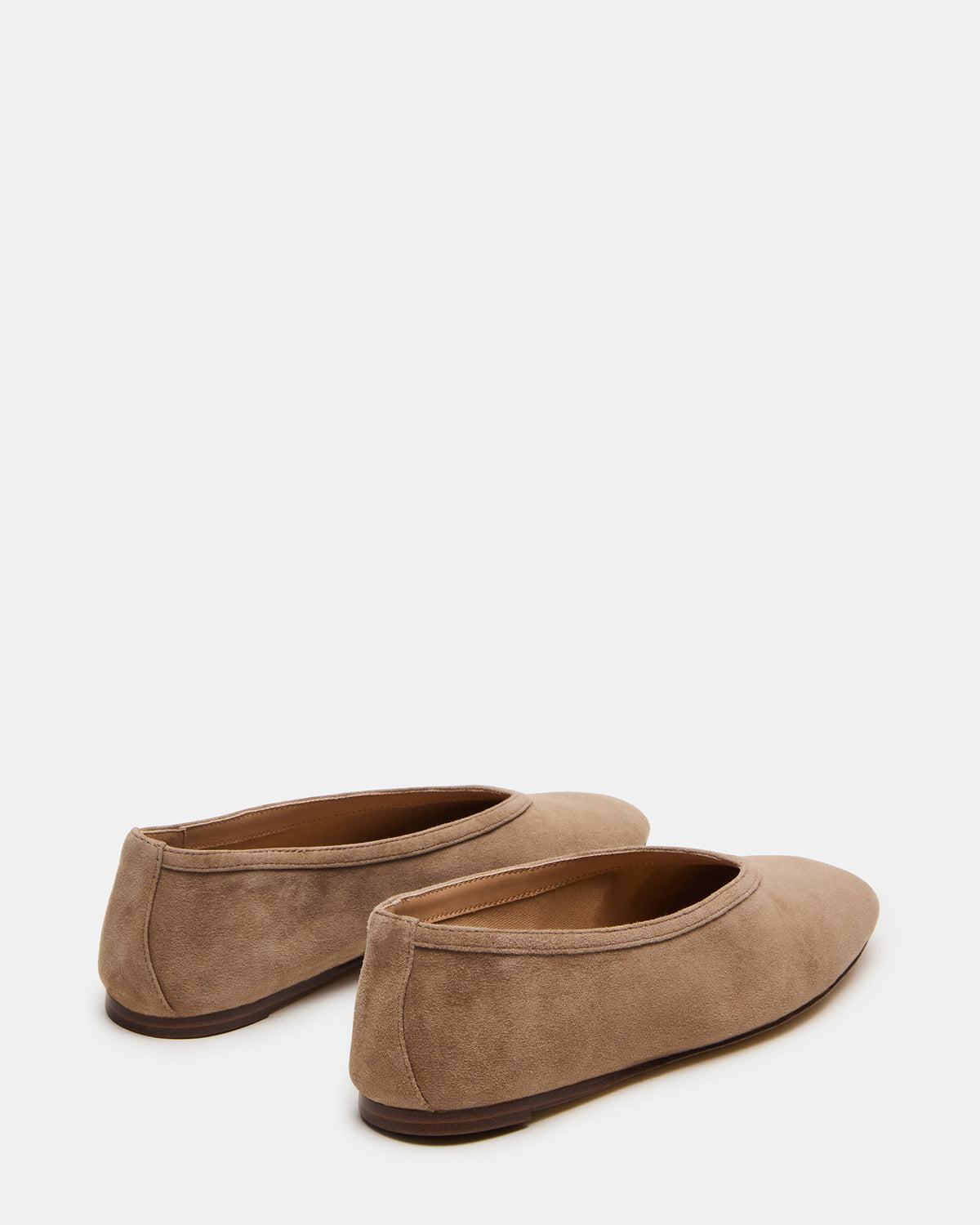 LENI Taupe Suede Square-Toe Ballet Women's Flat | Steve Madden Hot Sale