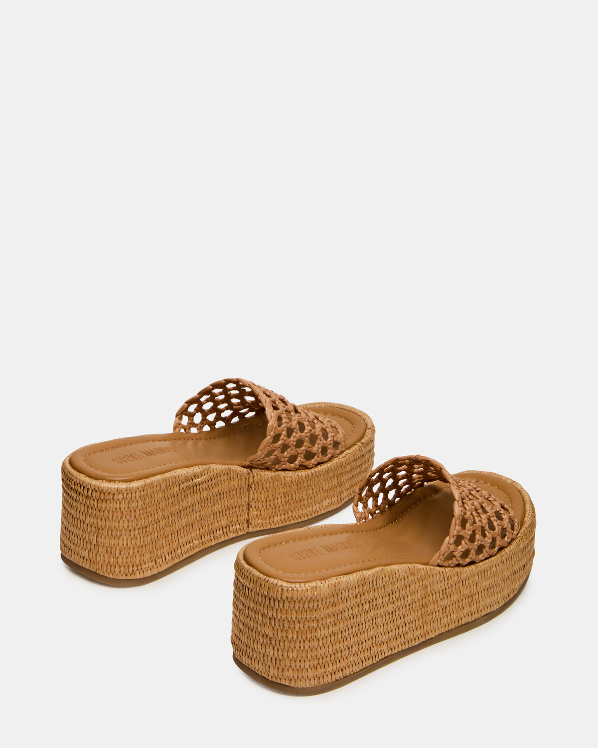BRANDY Raffia Woven Mule Platform Slide Women's Sandal | Steve Madden Deals