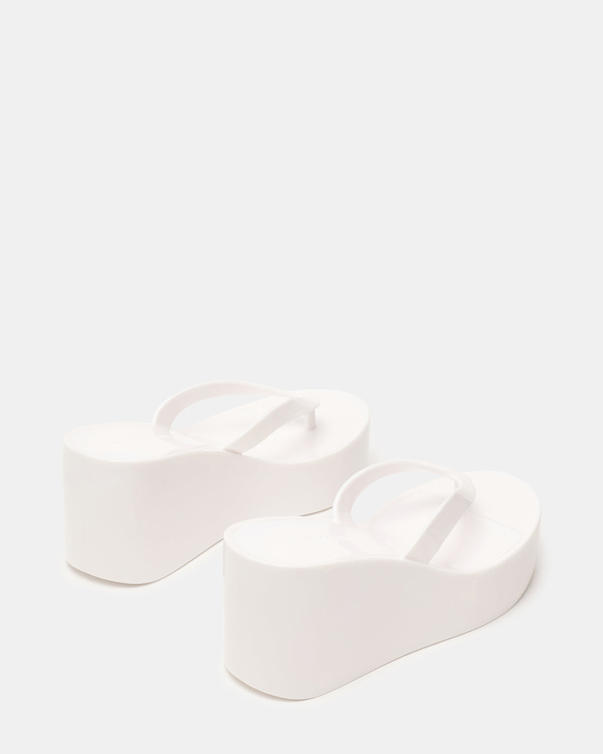JELLA White Thong Wedge Women's Platform Sandal | Steve Madden Trending