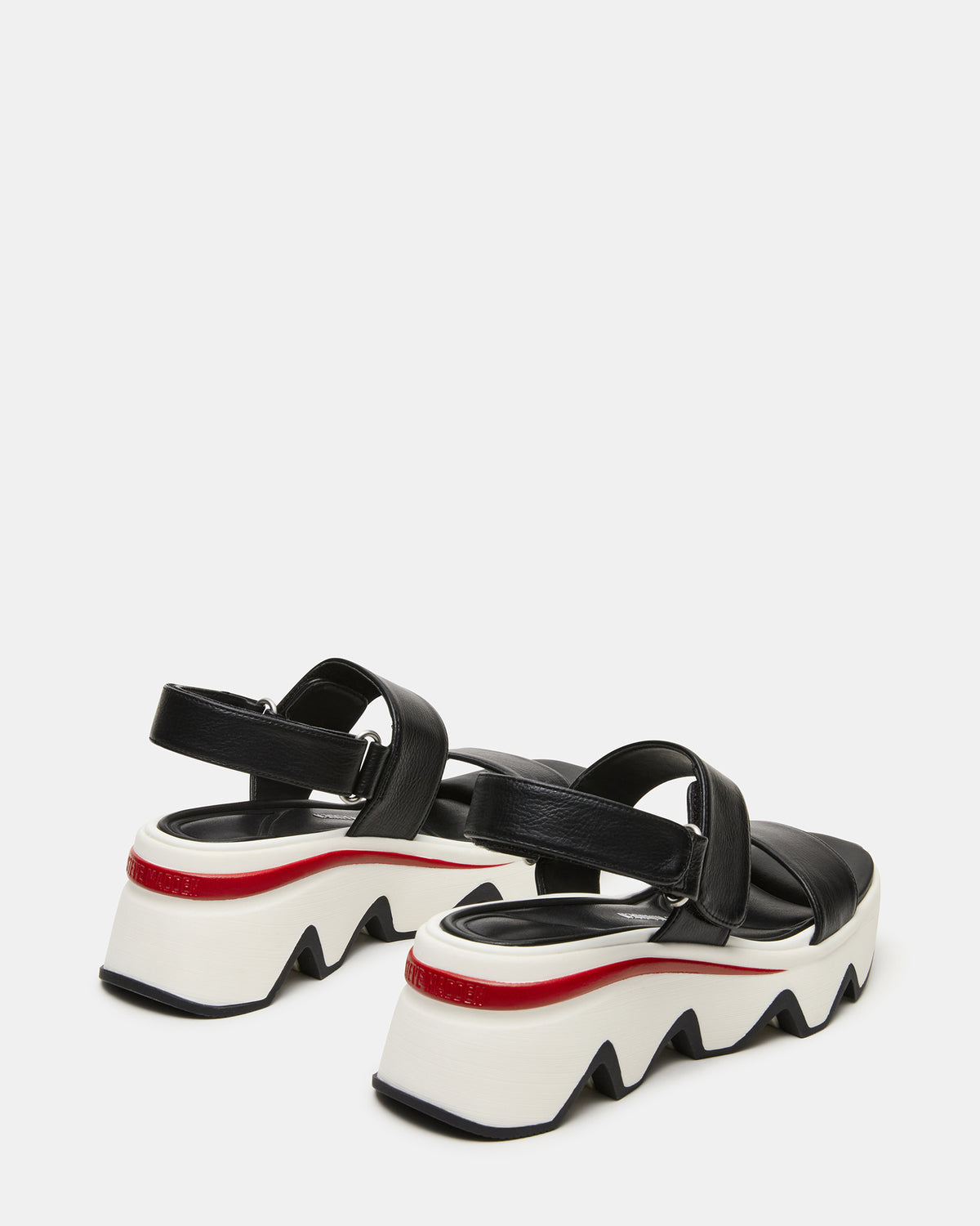 LOCHAN Black Platform Flatform Strappy Women's Sandal | Steve Madden Everyday