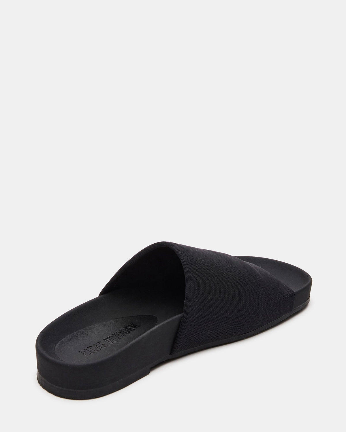 SANSA Black Flatform Footbed Slide Women's Sandal | Steve Madden Value