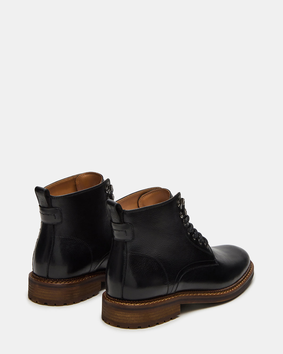 NOBY Black Leather Men's Lace-Up Ankle Boot | Steve Madden Discount