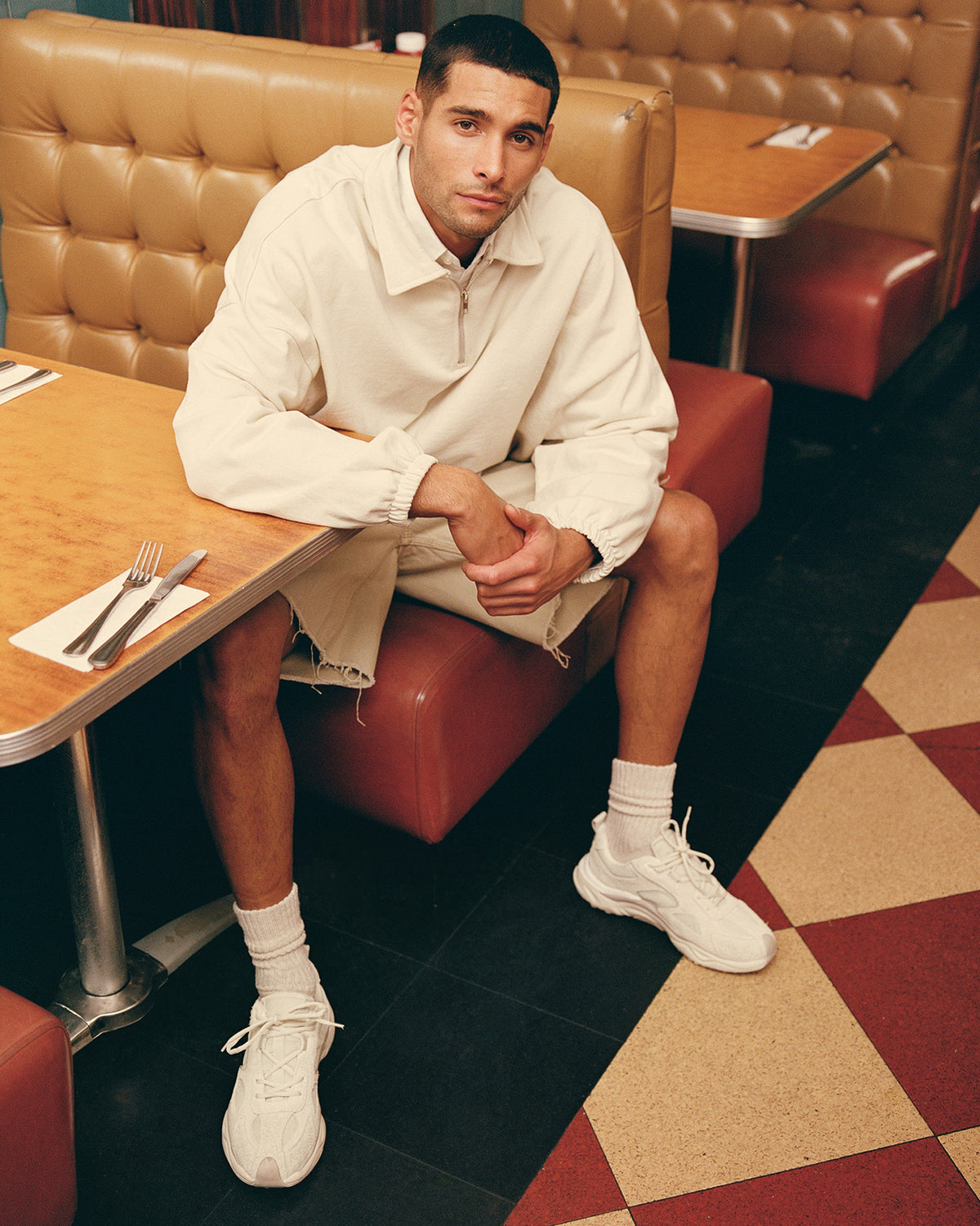 SALVADOR Off-White Low-Top Lace-Up Men's Sneaker | Steve Madden Latest