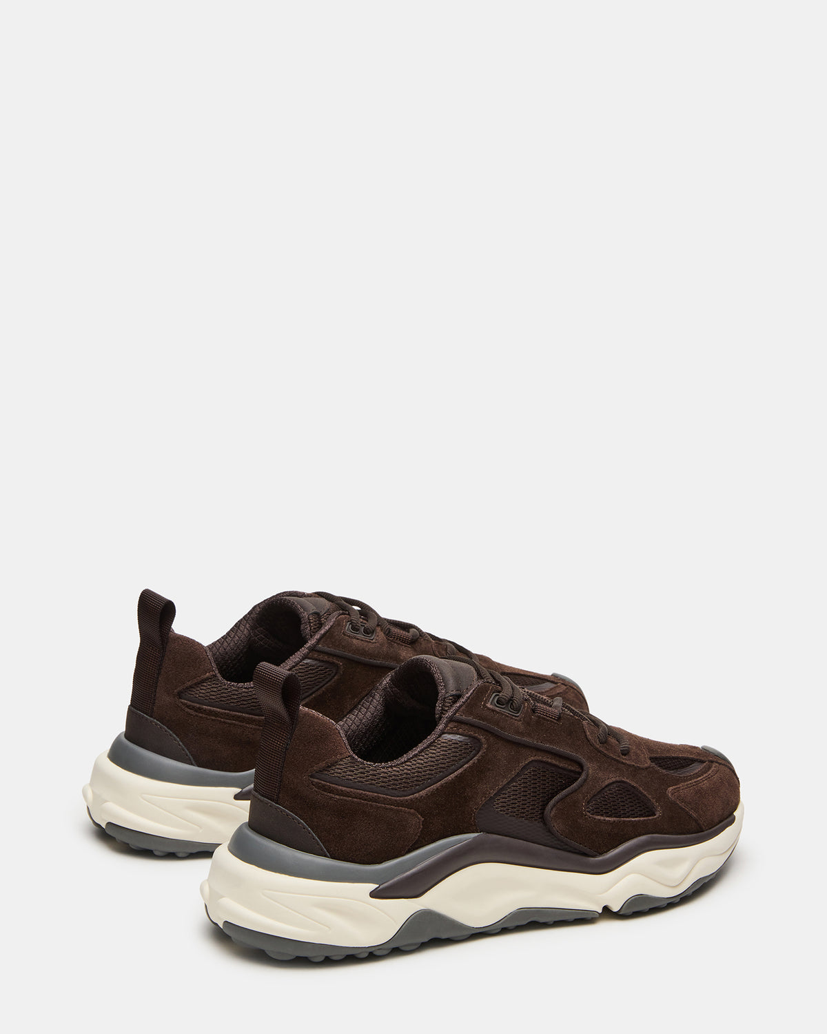 SALVADOR Brown Low-Top Lace-Up Men's Sneaker | Steve Madden Premium