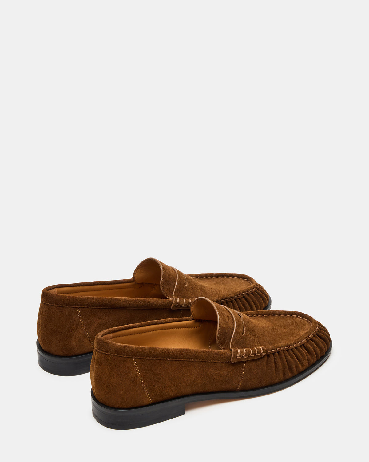 QUINCEY Chestnut Suede Slip-On Men's Loafer | Steve Madden Essential