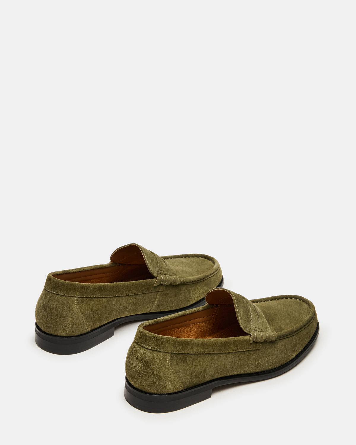 HUCKLE Green Suede Slip-On Men's Loafer | Steve Madden Classic