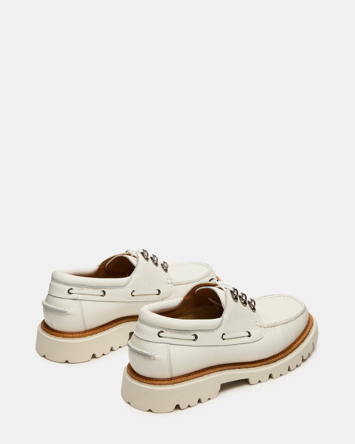 VICTOR White Leather Slip-On Men's Casual Boat Shoe | Steve Madden Best Price