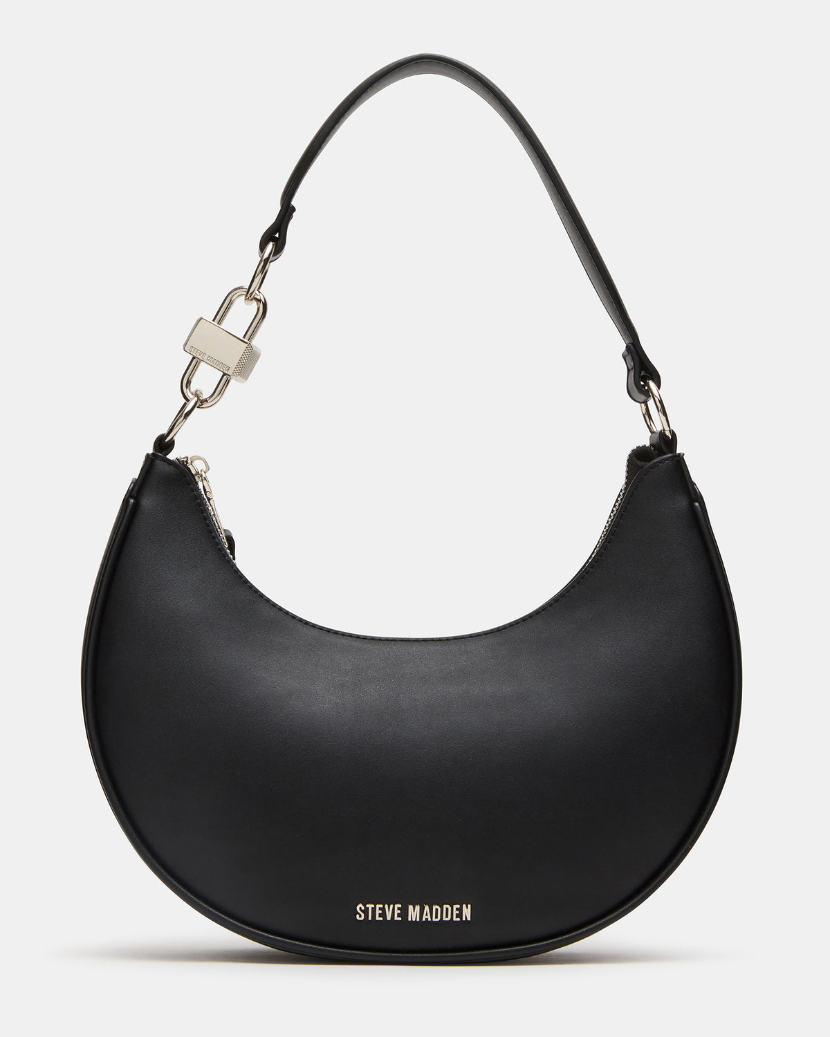 LOHAN Bag Black Structured Hobo Shoulder Handbag | Steve Madden Trusted