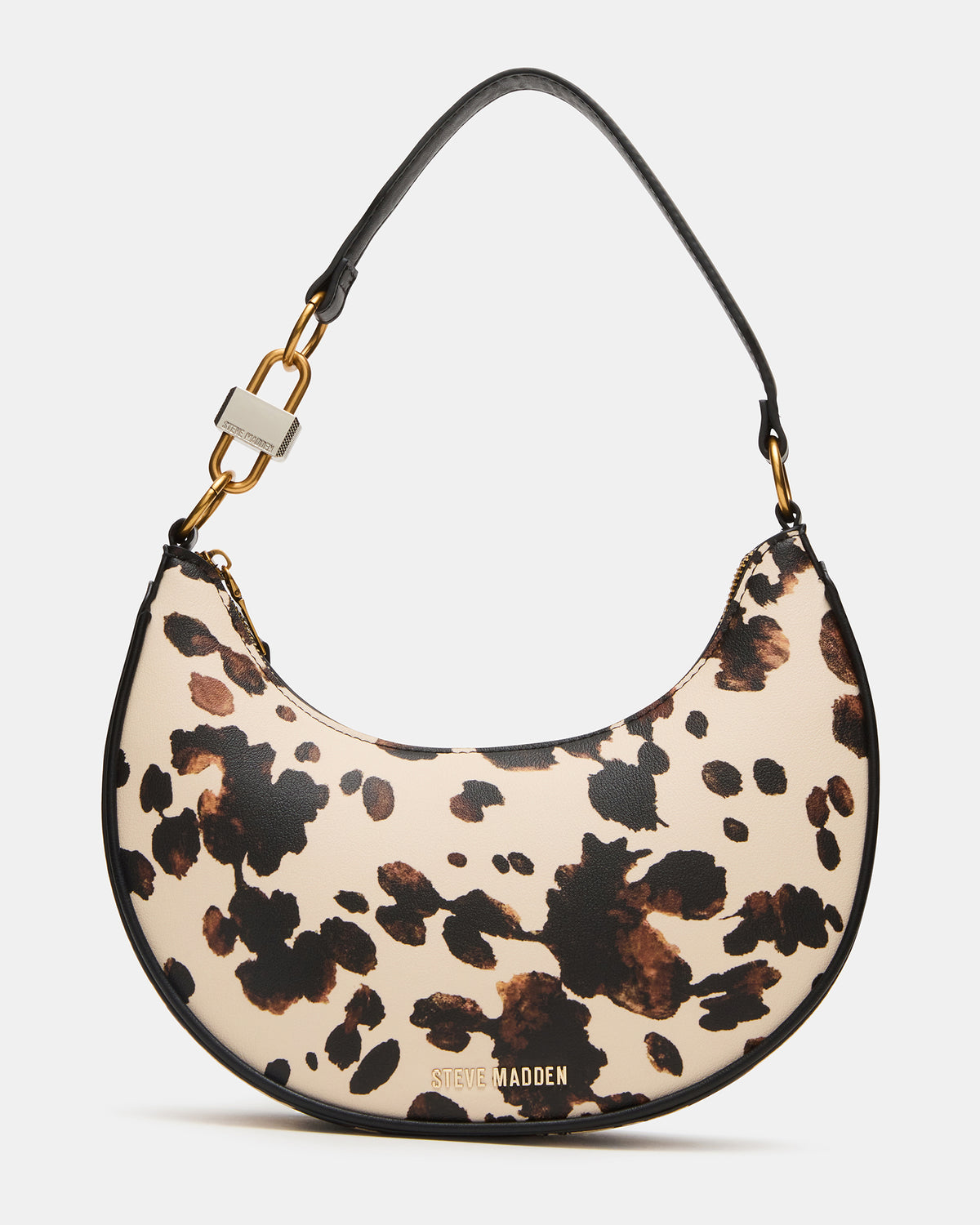 LOHAN Bag Brown Print Structured Hobo Shoulder Handbag | Steve Madden Smart Buy