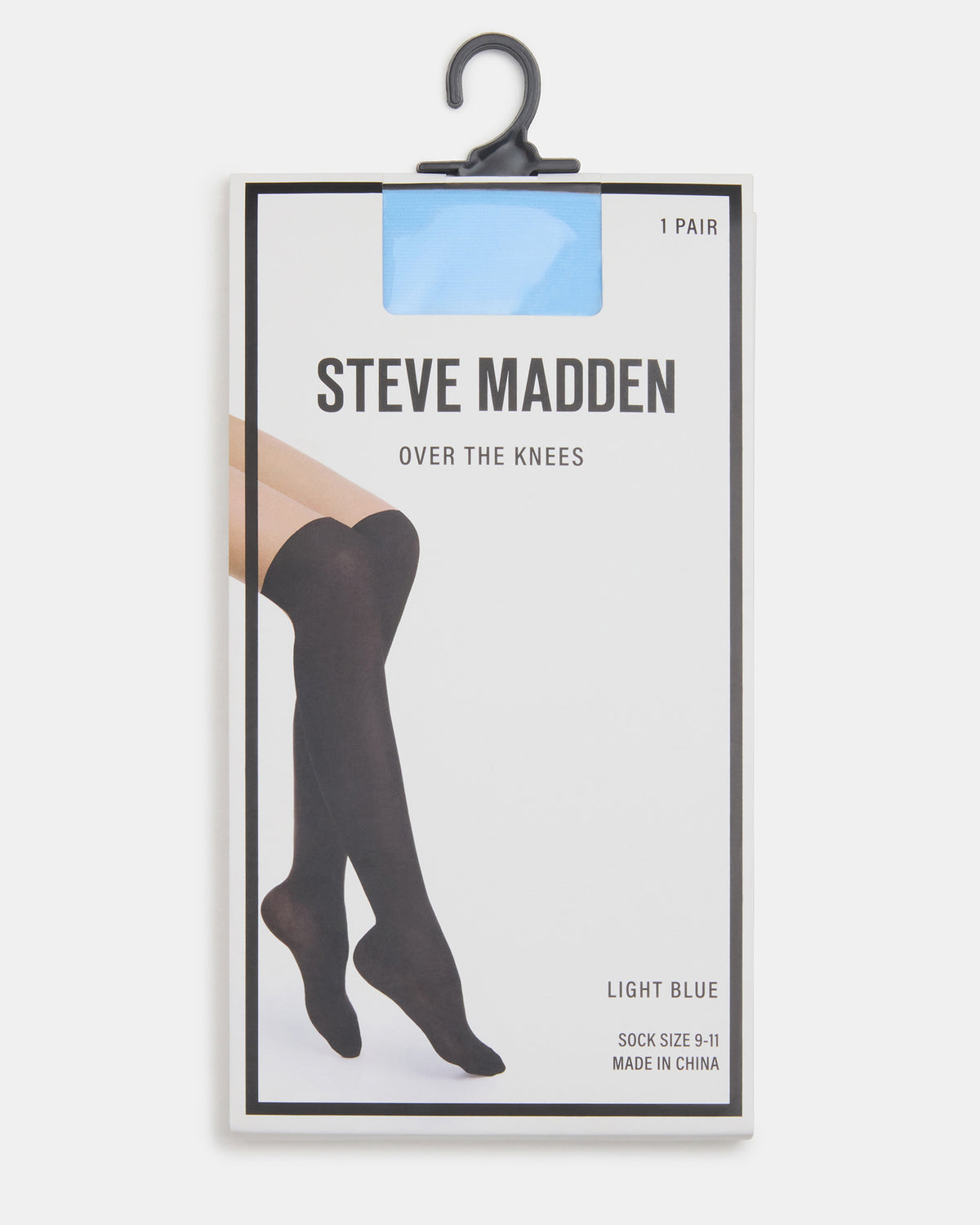 PREPPY Light Blue Over-The-Knee Footed Women's Tights | Steve Madden Everyday