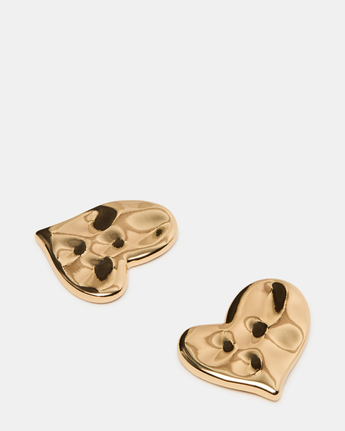 TEXTURED HEART STUD EARRINGS GOLD Women's Textured Heart Stud Earrings | Steve Madden Special Offer