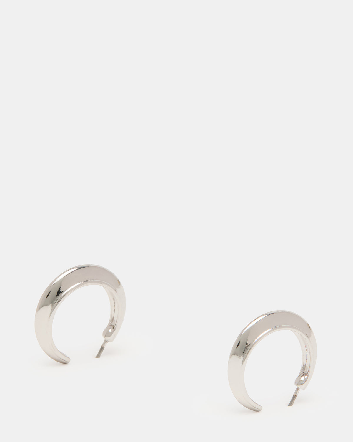SMALL HOOP EARRINGS SILVER Women's Chubby Small Hoop Earrings | Steve Madden Exclusive