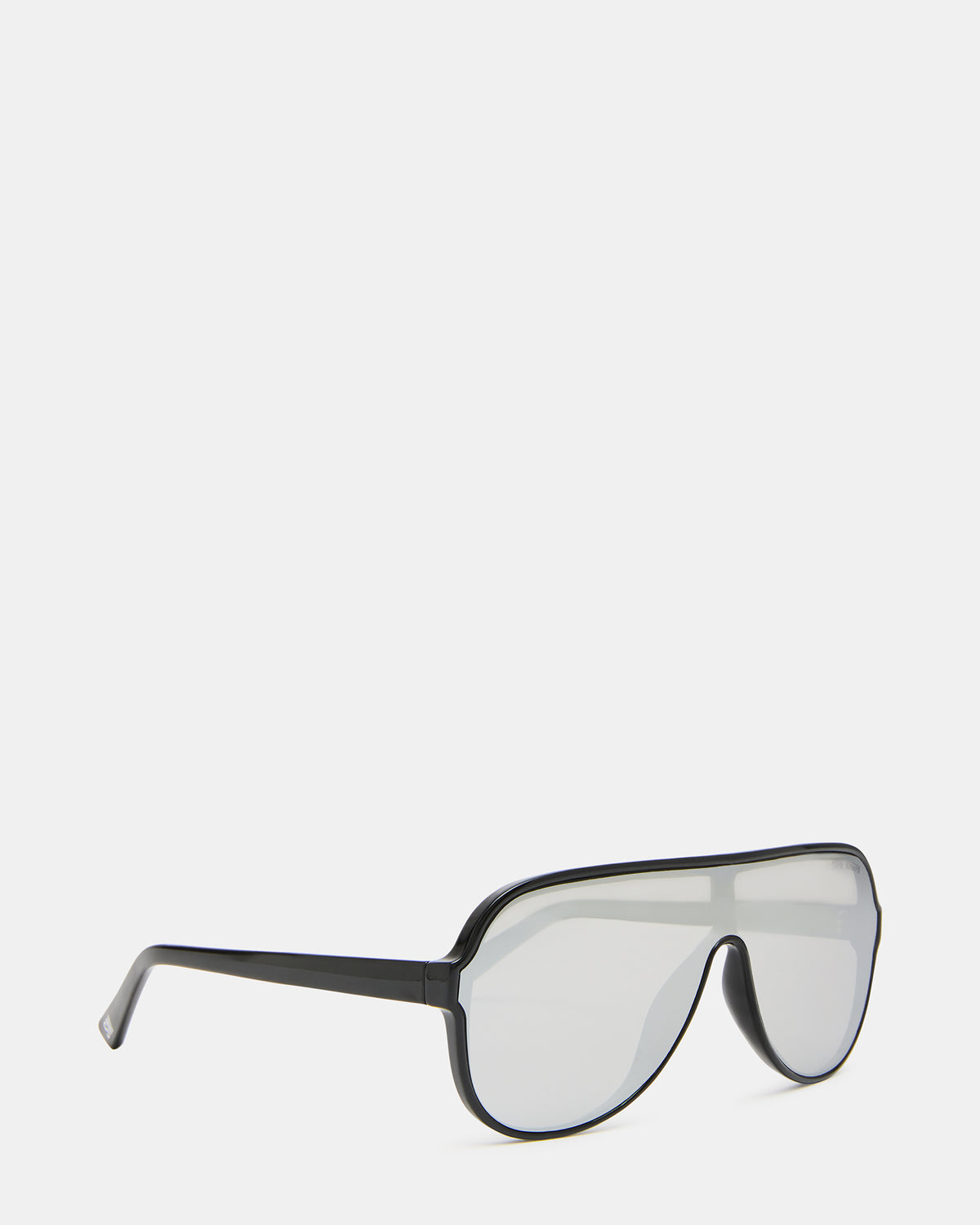KERBIE Black Silver Flash Shield Sunglasses | Steve Madden Essential