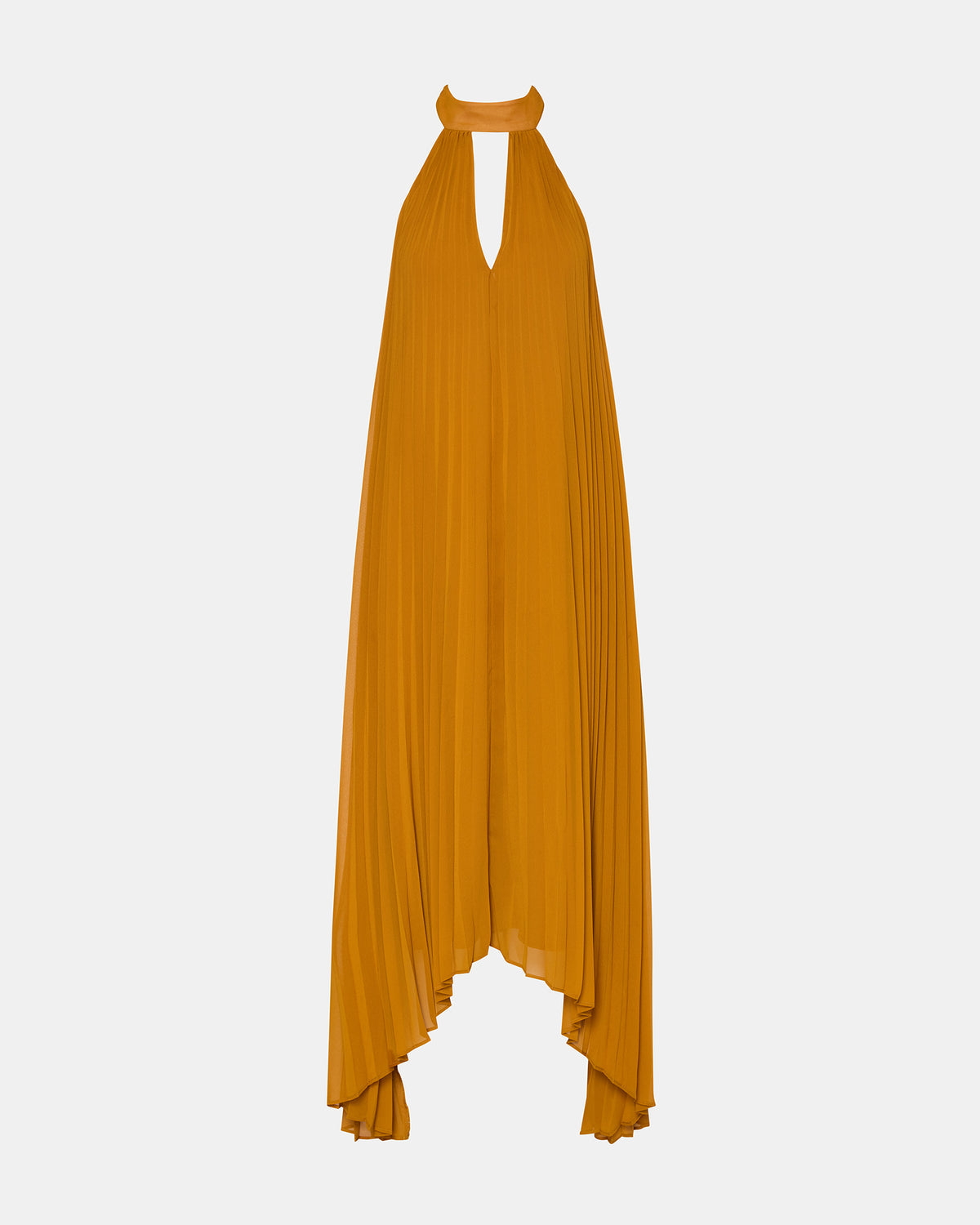 MARAYA Tuscan Gold Flowy Halter Women's Maxi Dress | Steve Madden Best Price