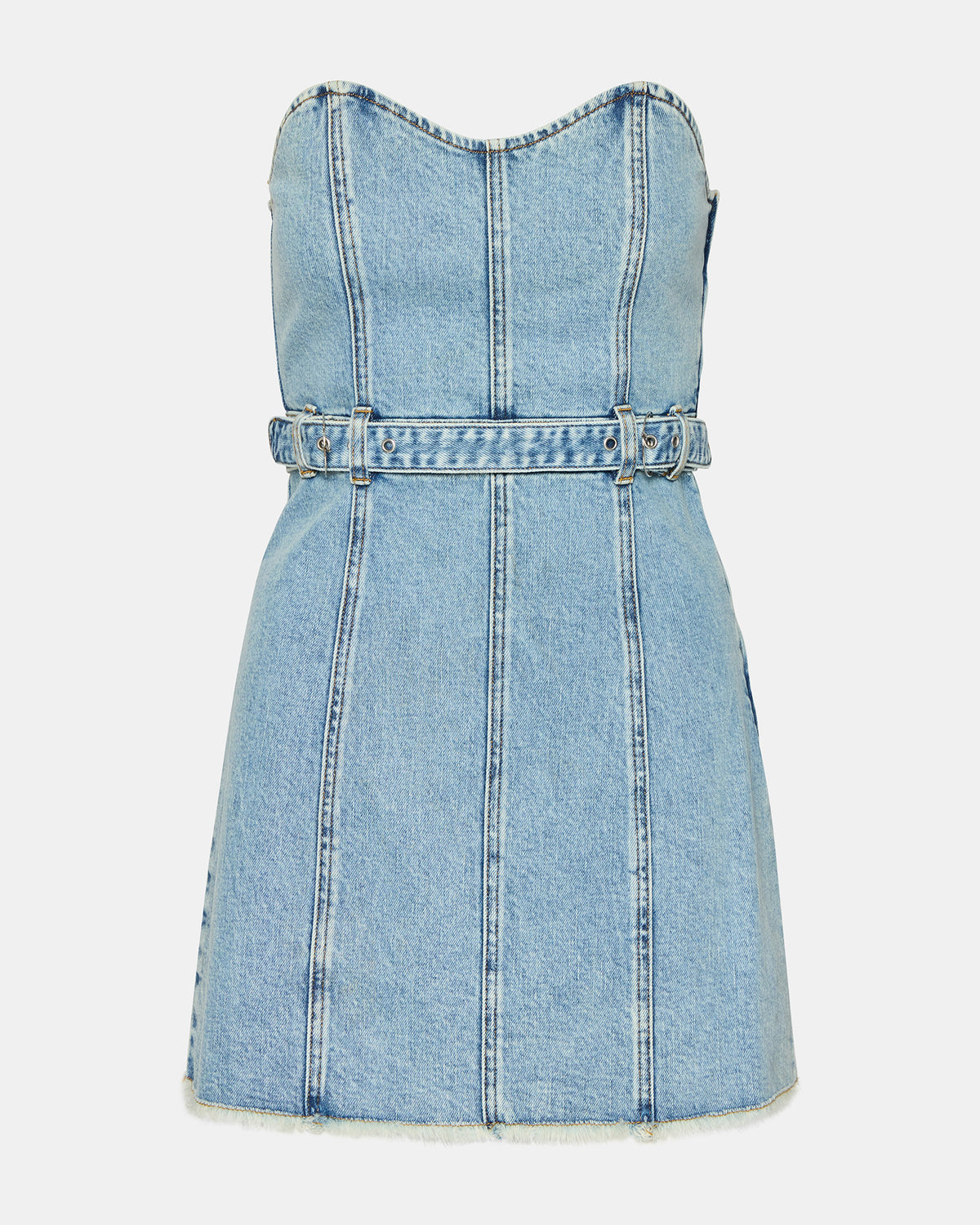 MATILDA Strapless Denim Mini Women's Dress | Steve Madden Recommended