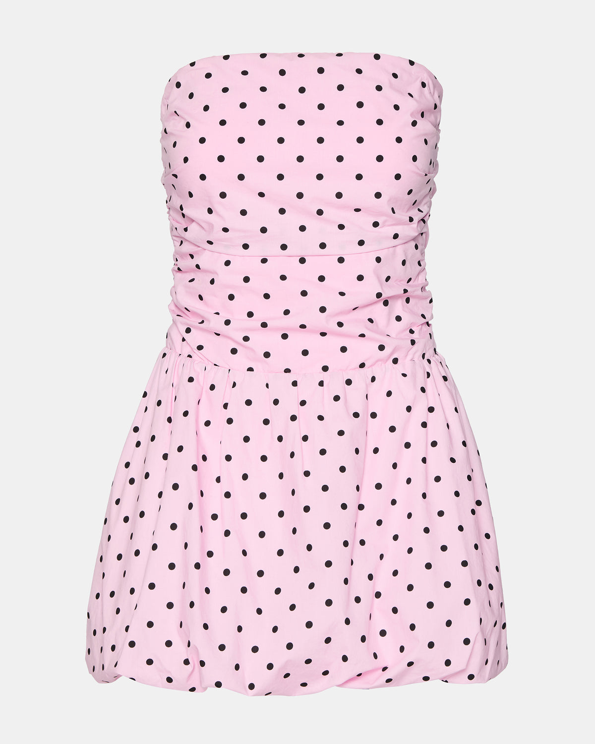 GIGI Pink Women's Strapless Mini Bubble-Hem Dress | Steve Madden Exclusive