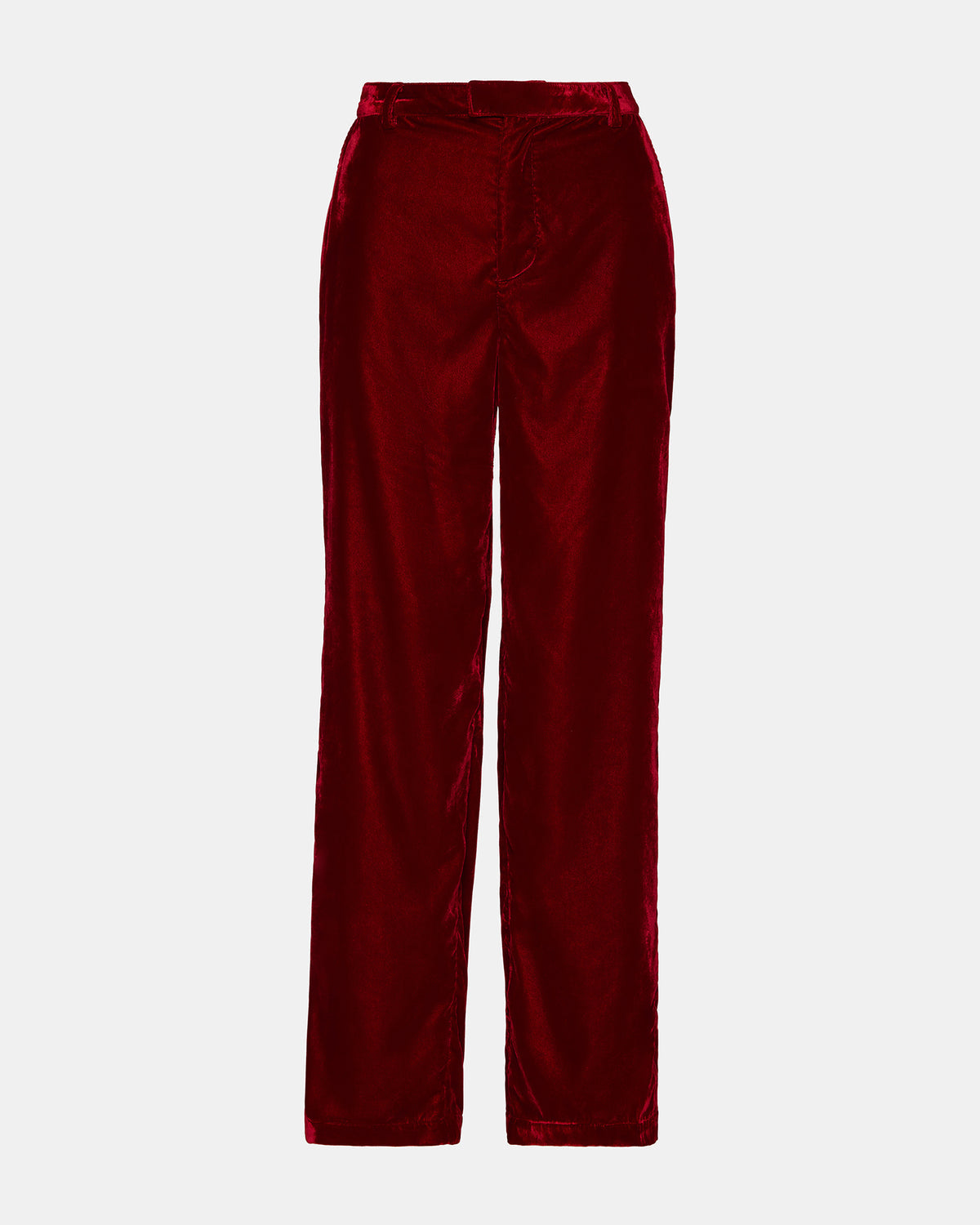 TONIA Red Velvet Wide-Leg Trouser Women's Pants | Steve Madden Trending