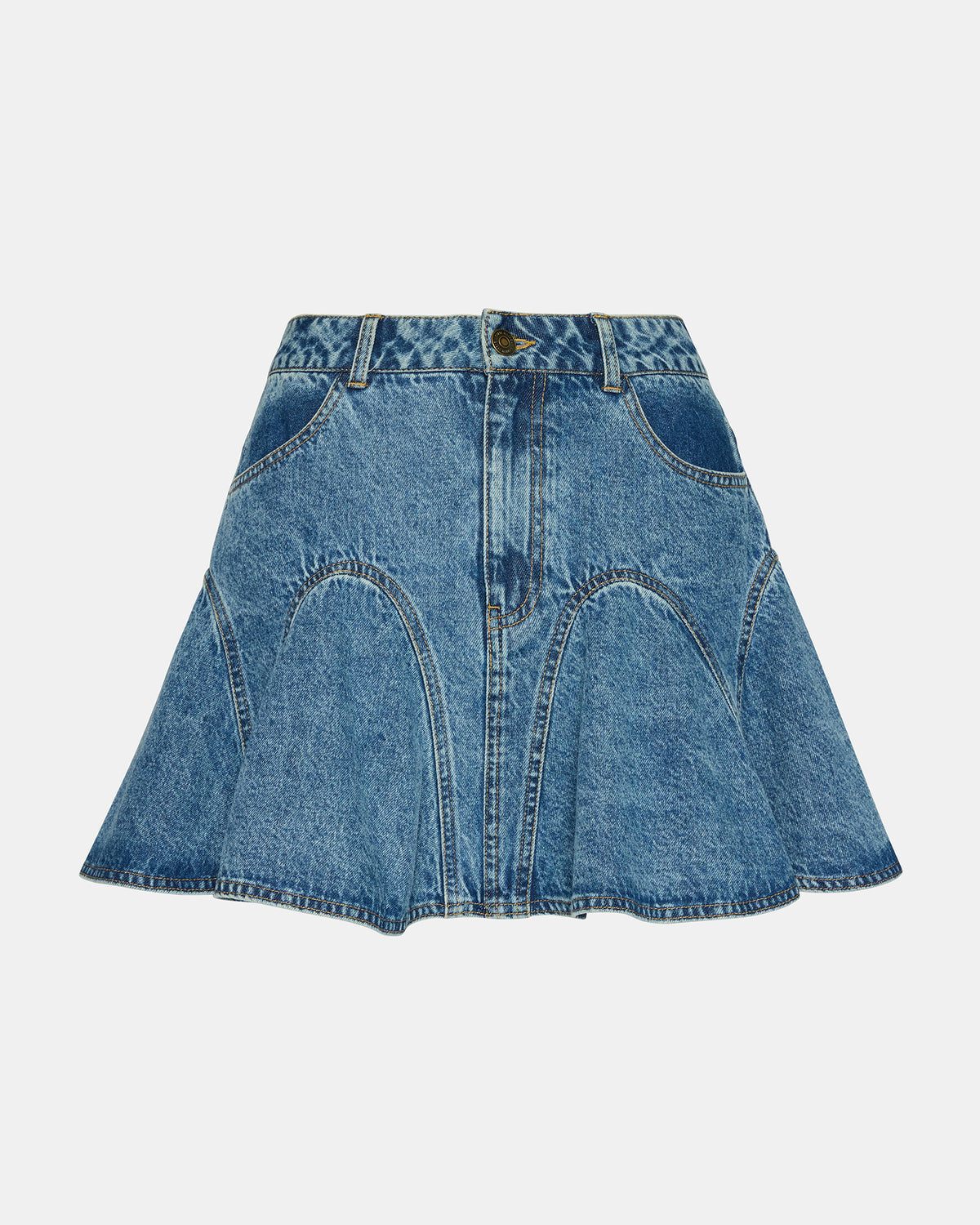 MELANY Forever Blue Denim Pleated Mini Women's Skirt | Steve Madden Everyday
