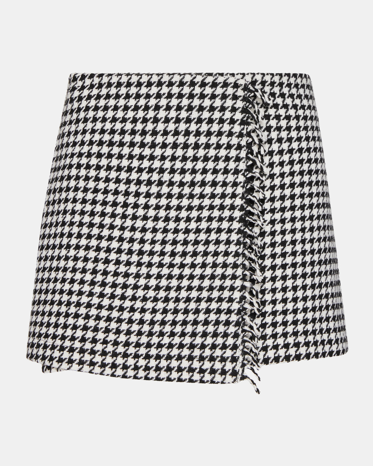 LEON Black/White Women's Wrap Mini Skirt | Steve Madden Customer Favorite