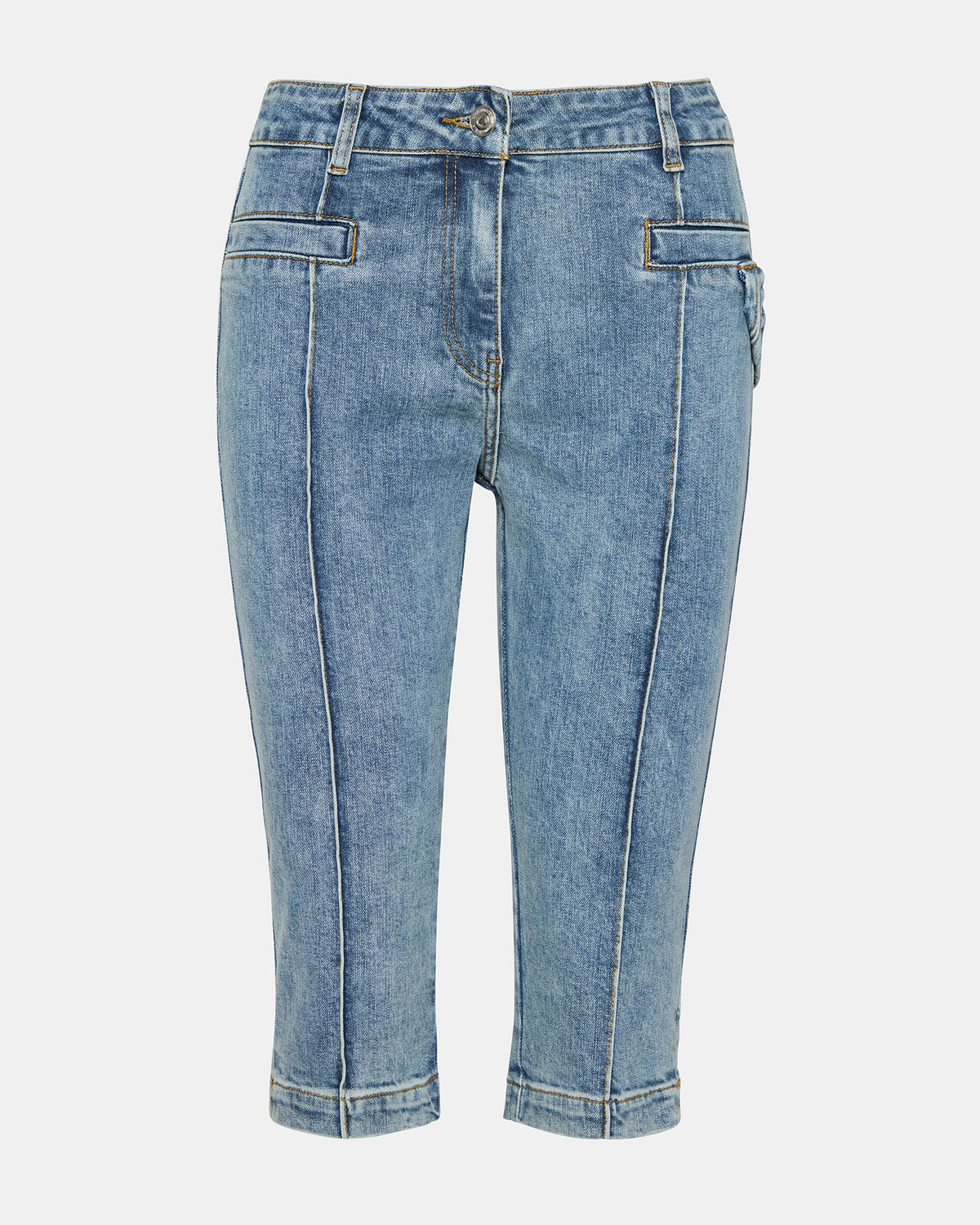 SKINNY DELRAY Denim Women's Fitted Capri Pants | Steve Madden Premium