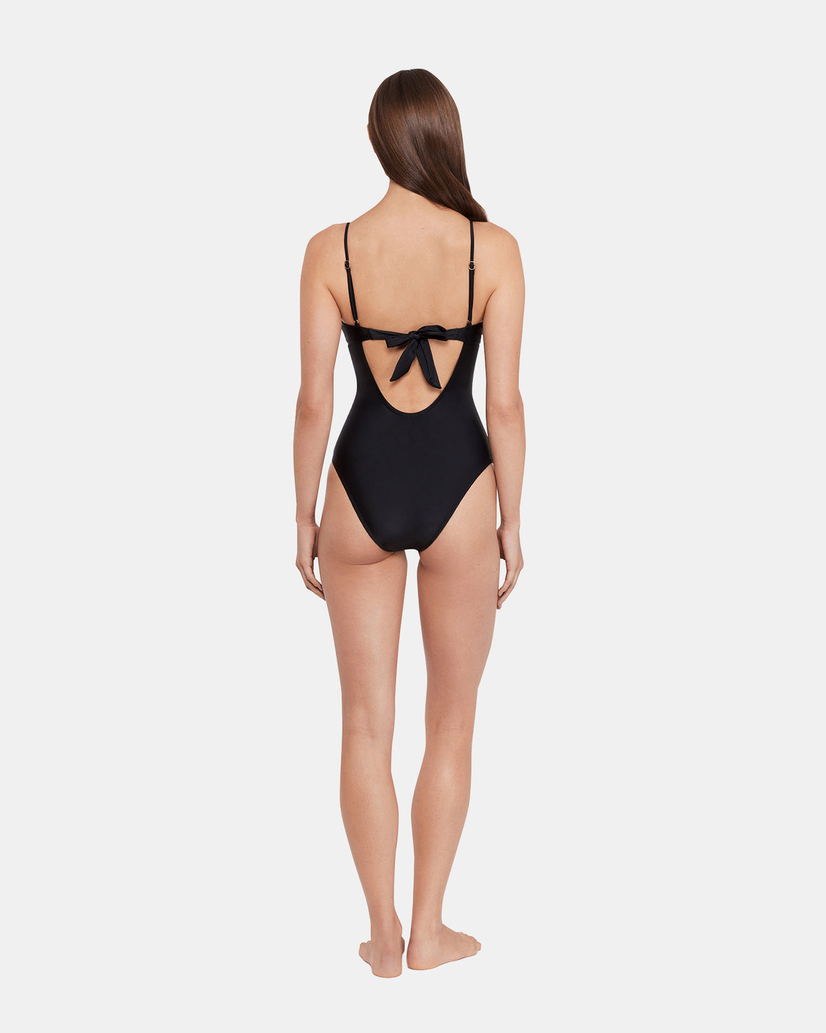 SLEEK 'N CHIC ONE PIECE SWIMSUIT Black Women's One-Piece Swimsuit | Steve Madden Customer Favorite