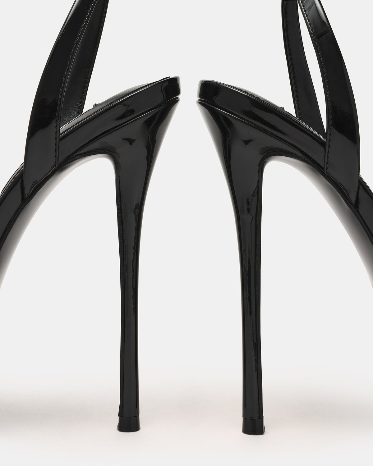 JEZZICA Black Patent Platform Stiletto Ankle Strap Women's Heel | Steve Madden Deals