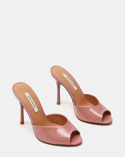 PRIYA Dark Blush Patent Mule Women's Heel | Steve Madden Special Offer