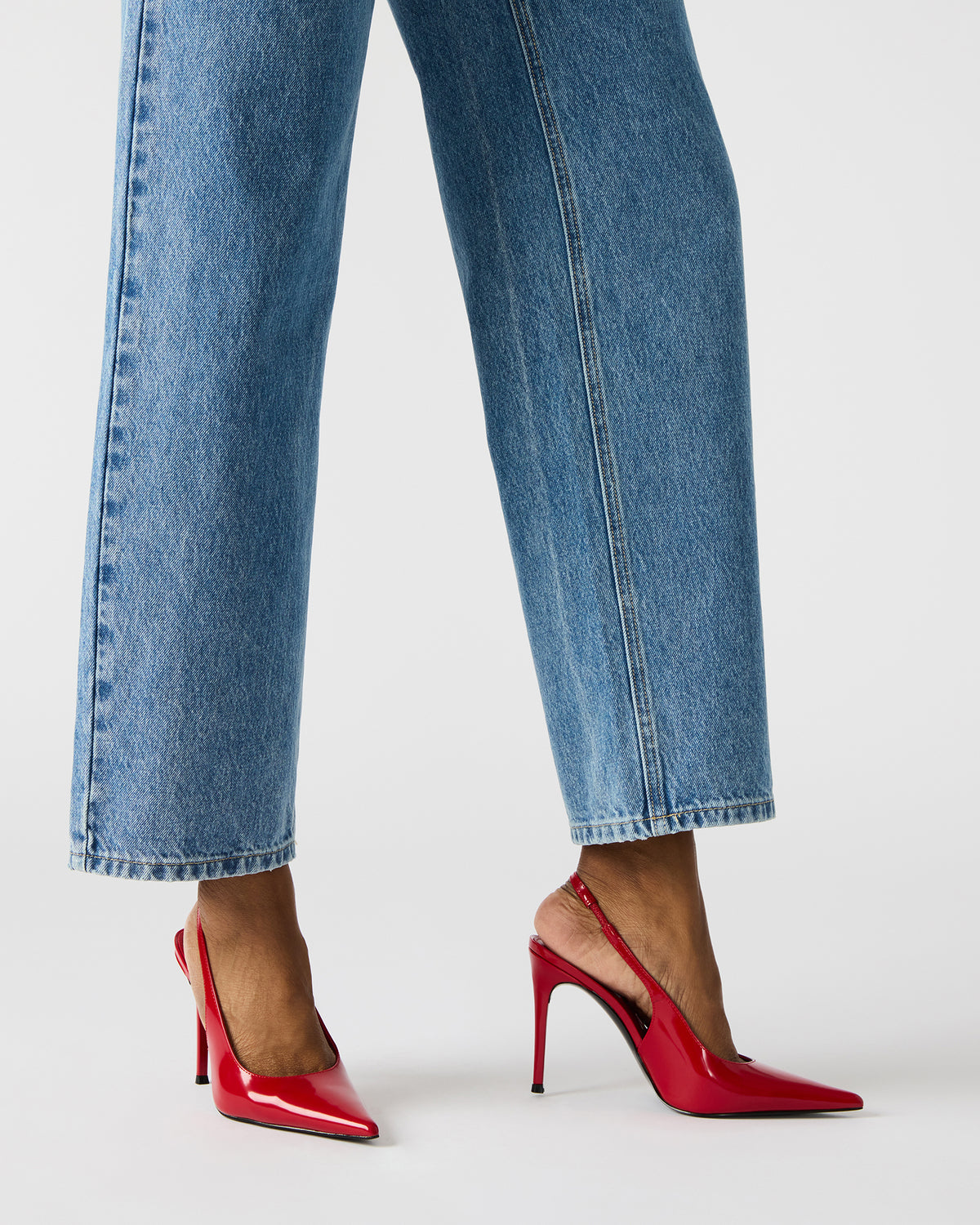 REYES Red Slingback Stiletto Pointed-Toe Pump Women's Heel | Steve Madden Latest