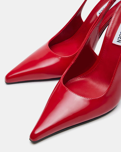 REYES Red Slingback Stiletto Pointed-Toe Pump Women's Heel | Steve Madden Latest
