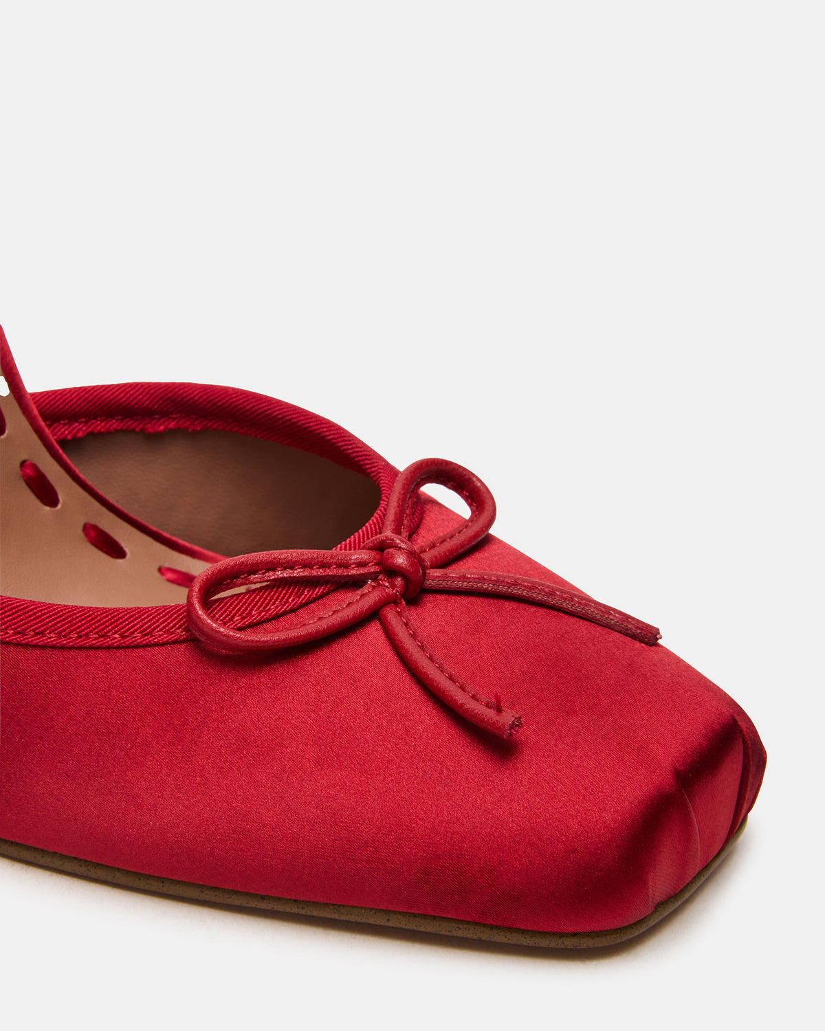LARINA Red Satin Square-Toe Stiletto Pump Lace-Up Women's Heel | Steve Madden Sale