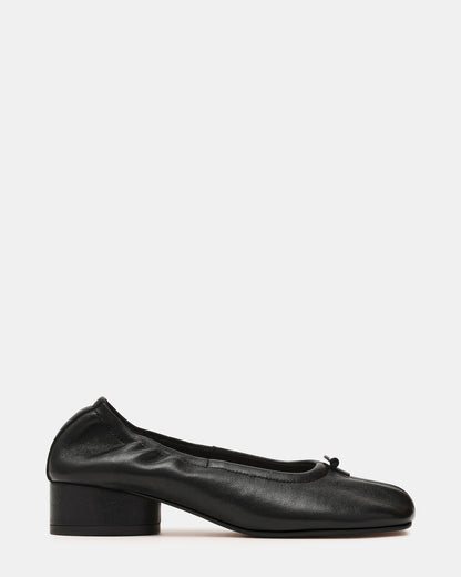 CYRA Black Leather Split Toe Tabi Women's Heel | Steve Madden Discount
