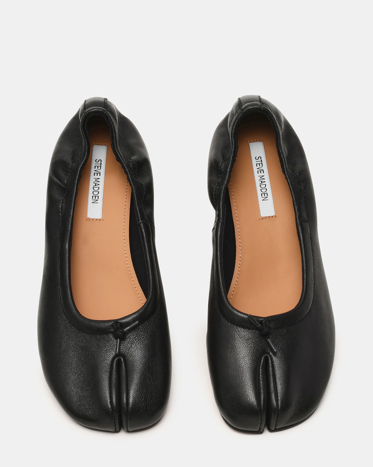 CYRA Black Leather Split Toe Tabi Women's Heel | Steve Madden Discount