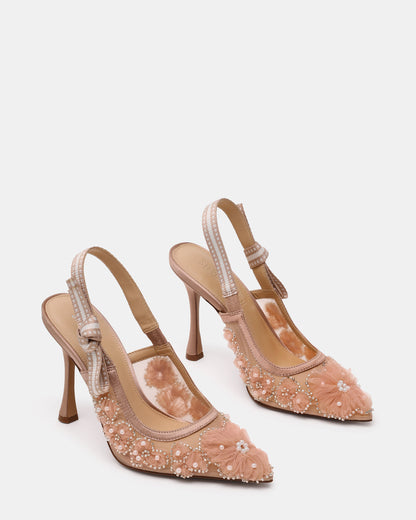 BRI Mesh Blush Slingback Pump Women's Heel | Steve Madden Sale