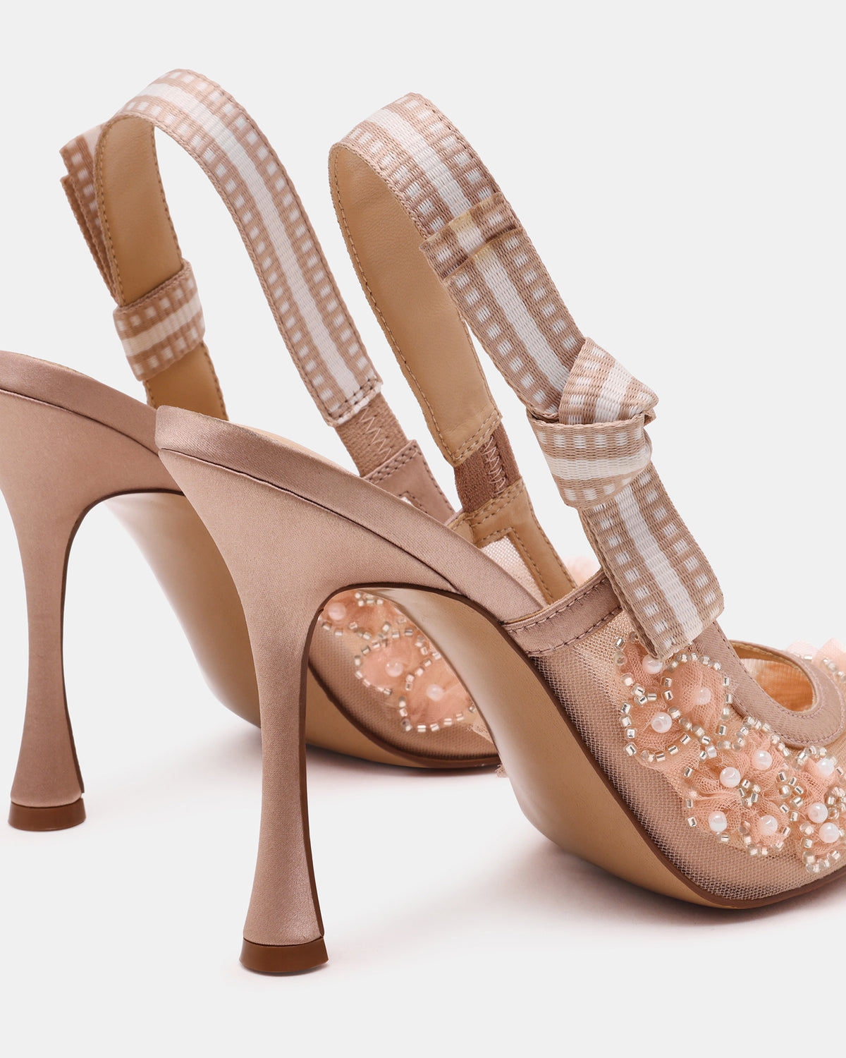 BRI Mesh Blush Slingback Pump Women's Heel | Steve Madden Sale