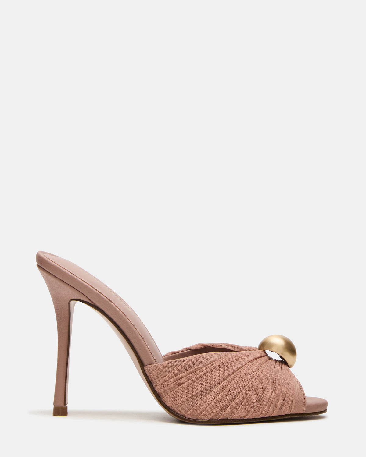 PRIYA Mocha/Gold Mule Women's Heel | Steve Madden Signature