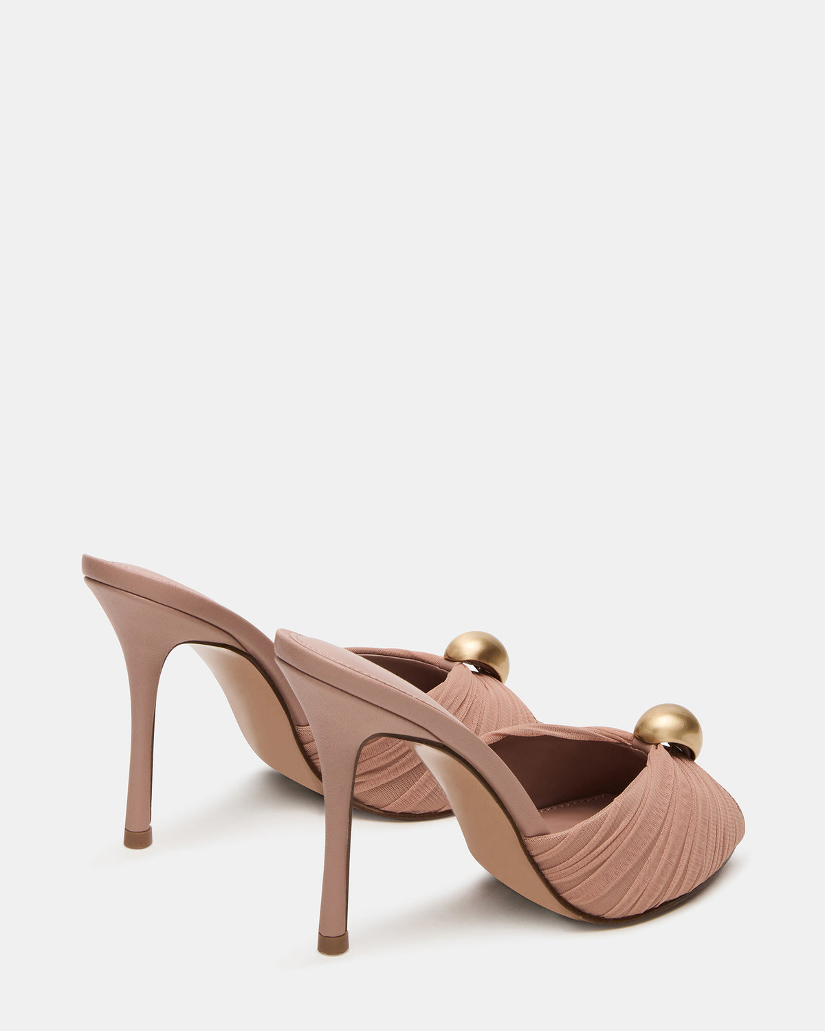 PRIYA Mocha/Gold Mule Women's Heel | Steve Madden Signature