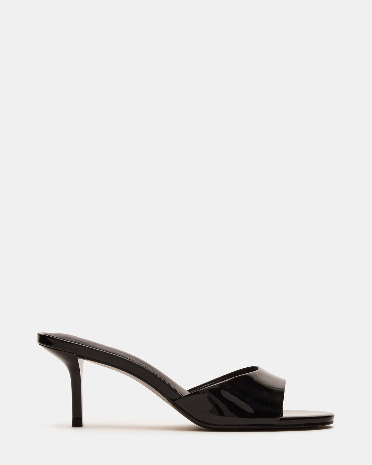 KENDRIX Black Leather Women's Mule Heel | Steve Madden Trending