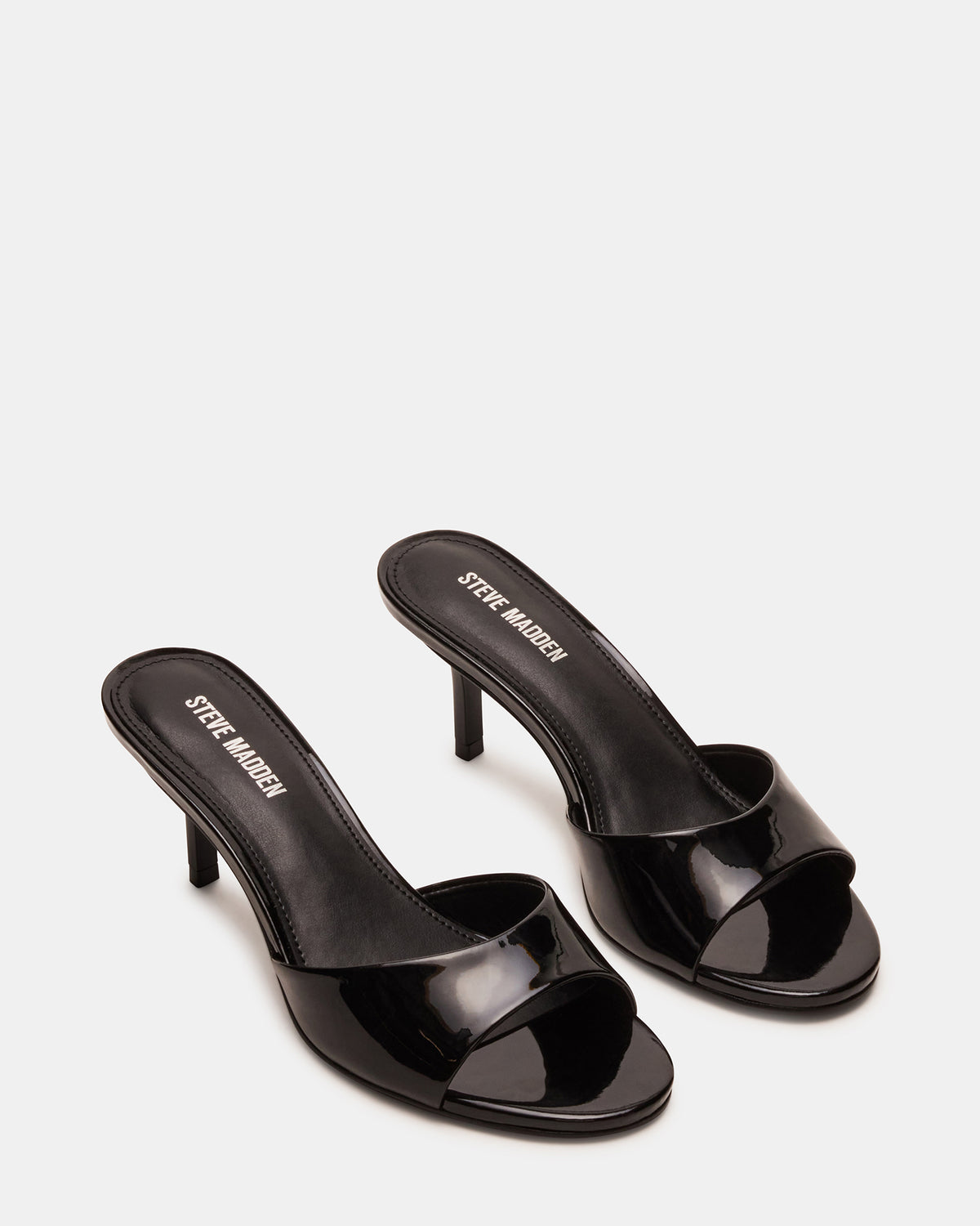 KENDRIX Black Leather Women's Mule Heel | Steve Madden Trending